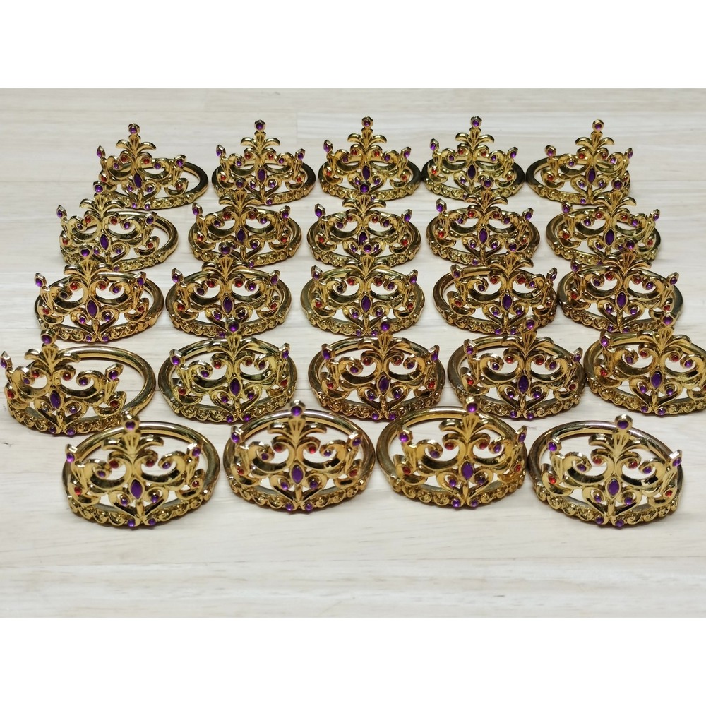 24 crown bejeweled napkin ring party formal princess queen fancy tea event